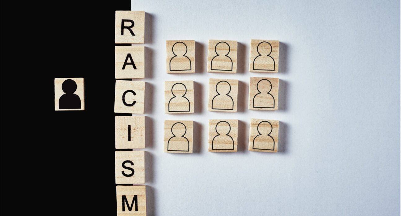 Concept of racism and misunderstanding between people, prejudice and discrimination.