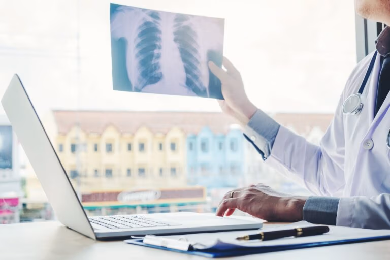 Doctor consulting with patient