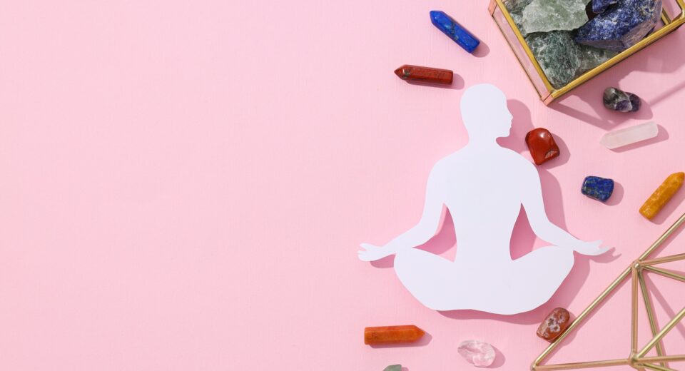 Magic crystals, spiritual esoteric practice for relax