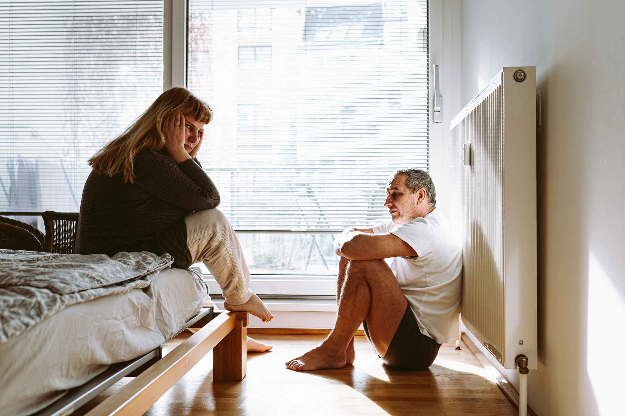 Midlife crisis, family breakdown, quarrel or divorce