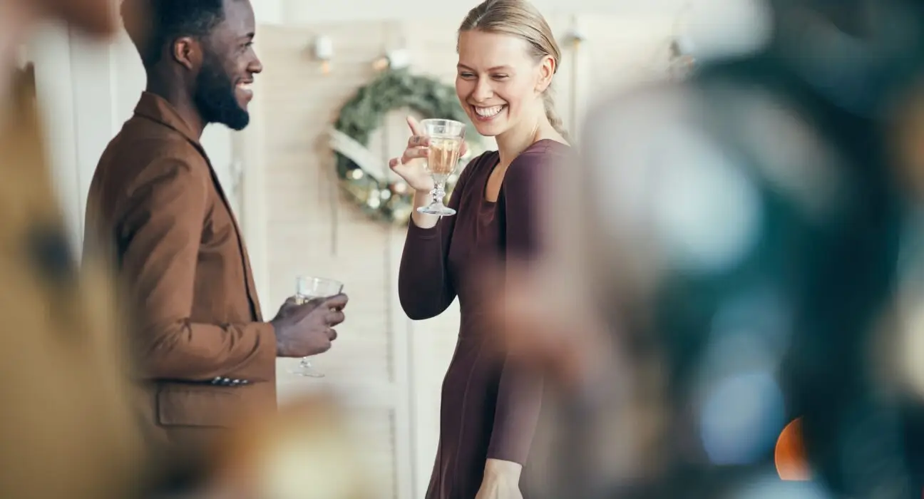 Flirting at Christmas Party