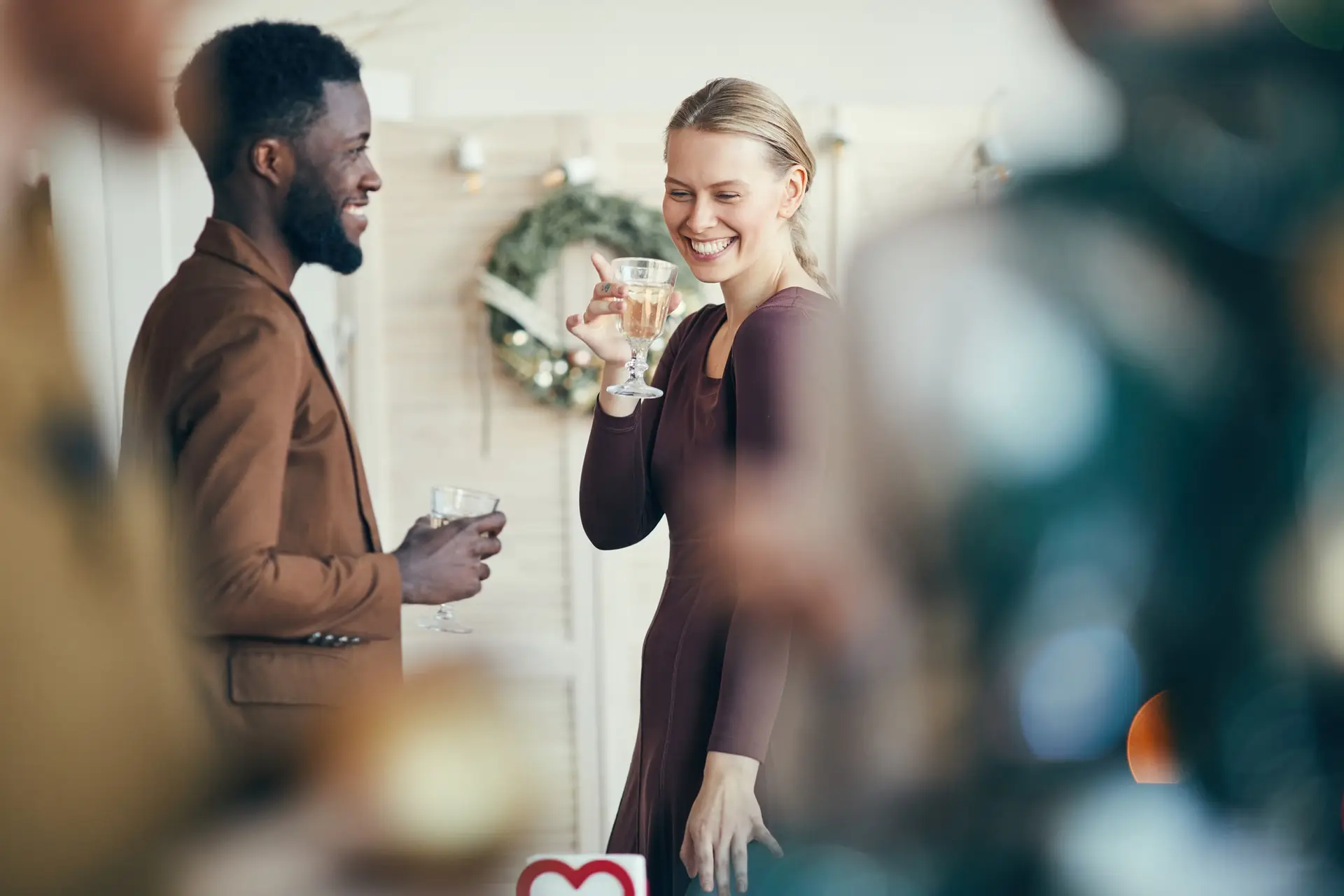 Flirting at Christmas Party