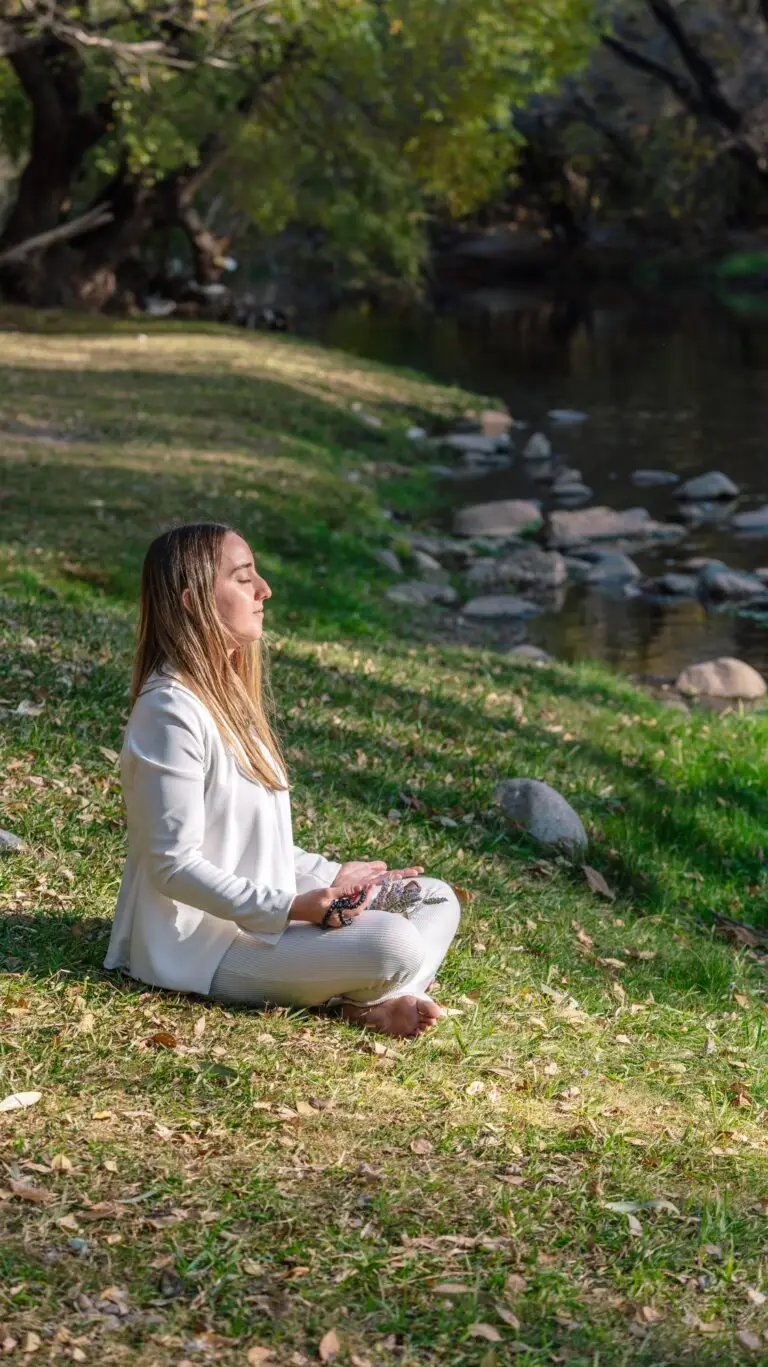 woman practicing meditation for powerfull women