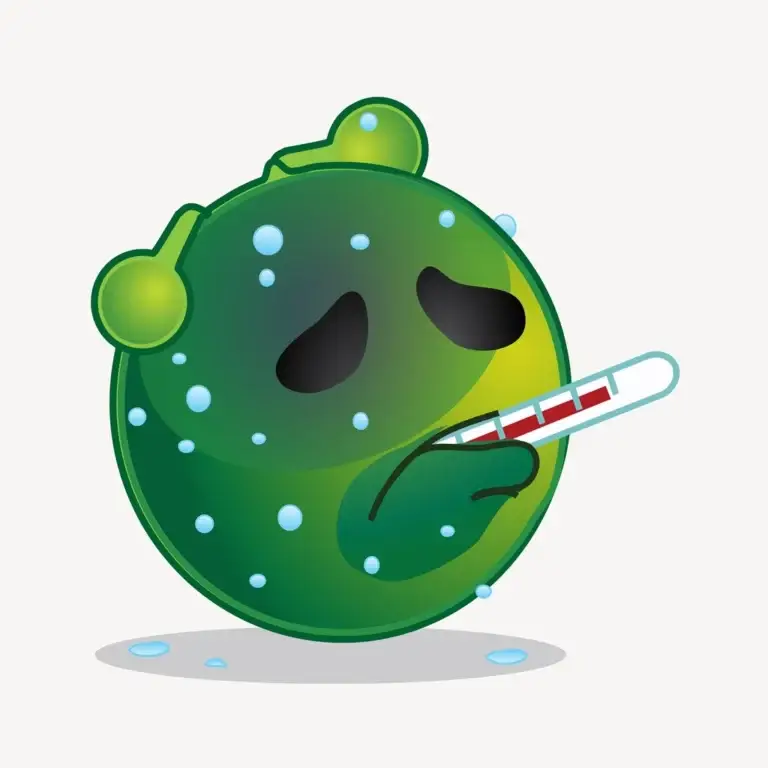 Sick alien cartoon clipart