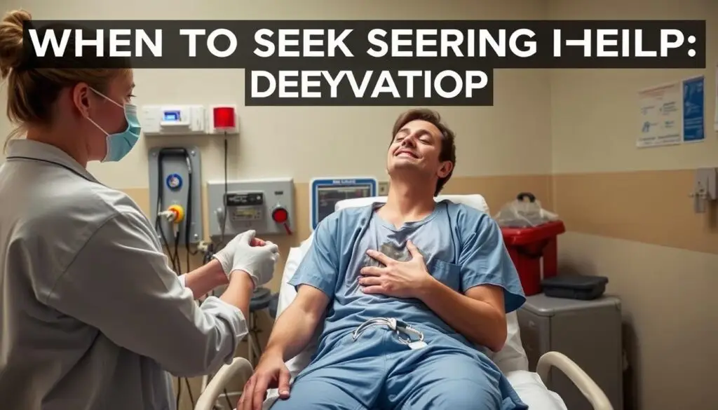 Medical professional attending to patient with severe dehydration symptoms Medical professional attending to patient with severe dehydration symptoms