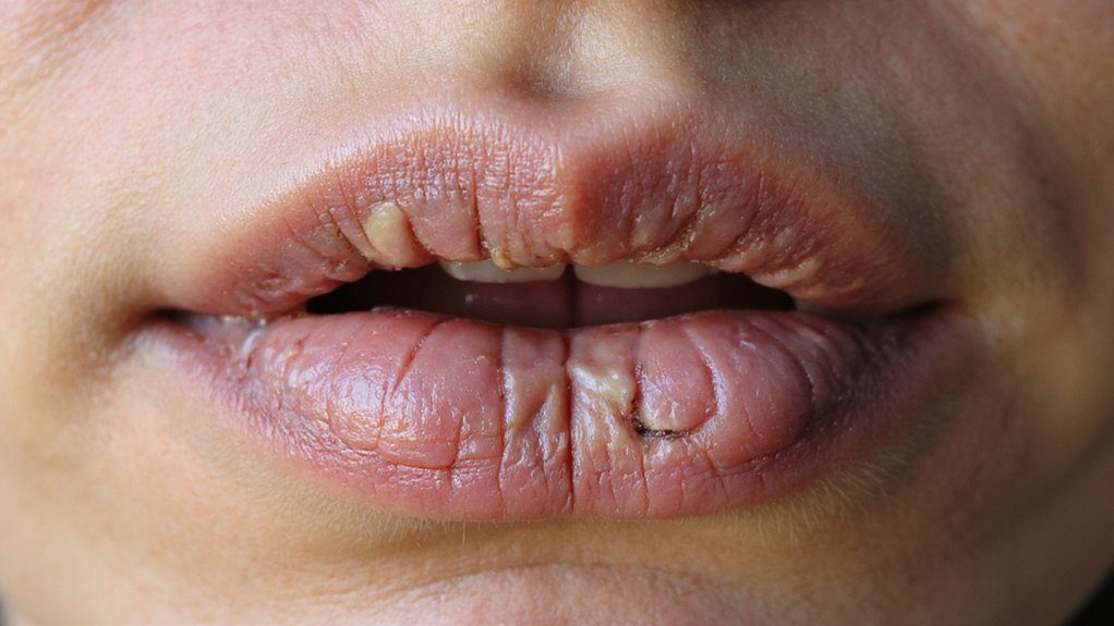 cracked lips indicate dehydration