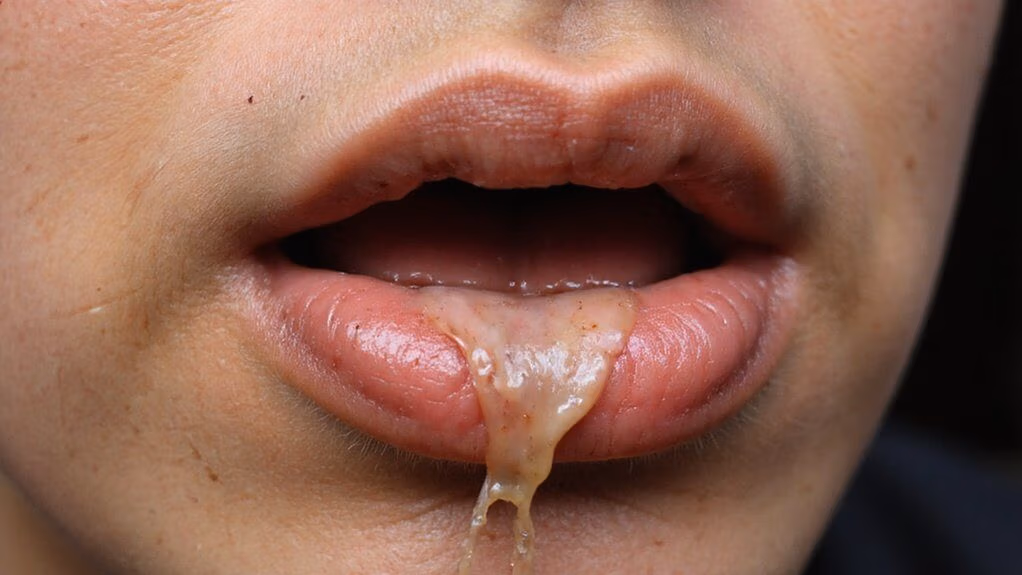 sticky saliva signals dehydration