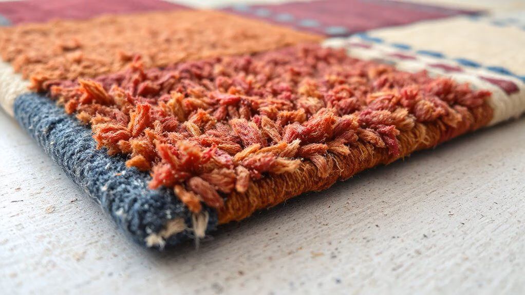 Signs of Cheap Carpet: How to Spot Low Quality blotchy dye and fading