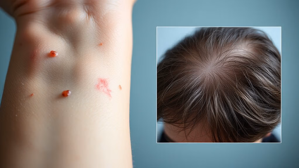 celiac symptoms rashes hair loss