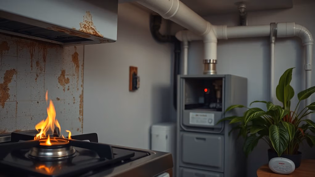 gas leak warning signs