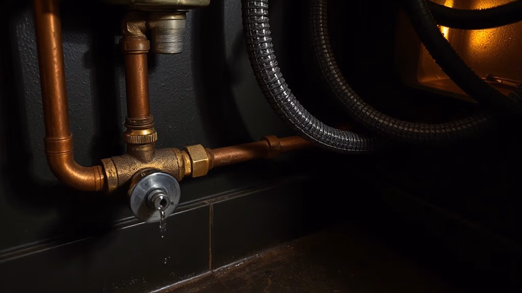 hissing gas line warning