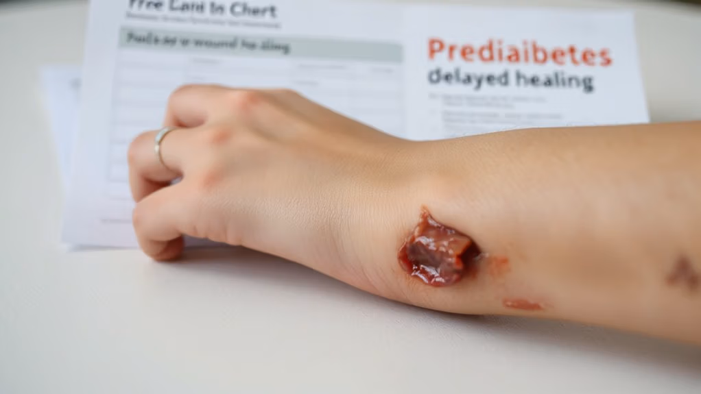 slow wound healing sign
